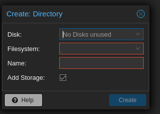 Proxmox Directory Creation in the web UI
