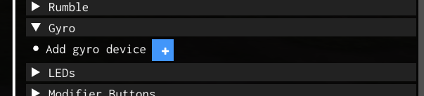 Gyro menu without the controller